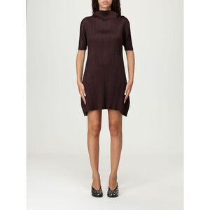 Pleats Please Issey Miyake Dress Woman Brown